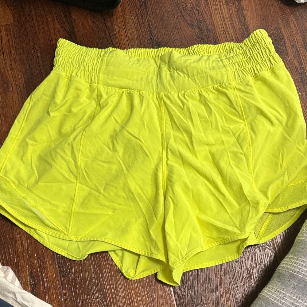 Lululemon Athletica Bright Yellow Athletic Shorts